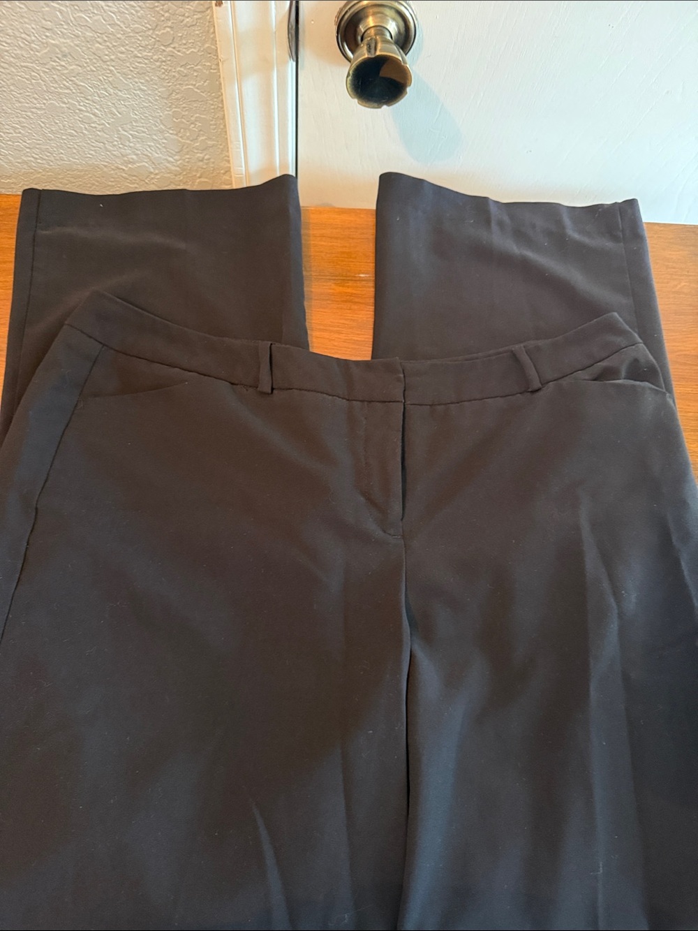 Worthington Black Straight-Leg Dress Trousers